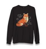 Fox Sketch with Handwritten Notes Unisex Black Sweatshirt - Premium  from W.E.N.S. WIND - Just 10990! Shop now at W.E.N.S. WIND