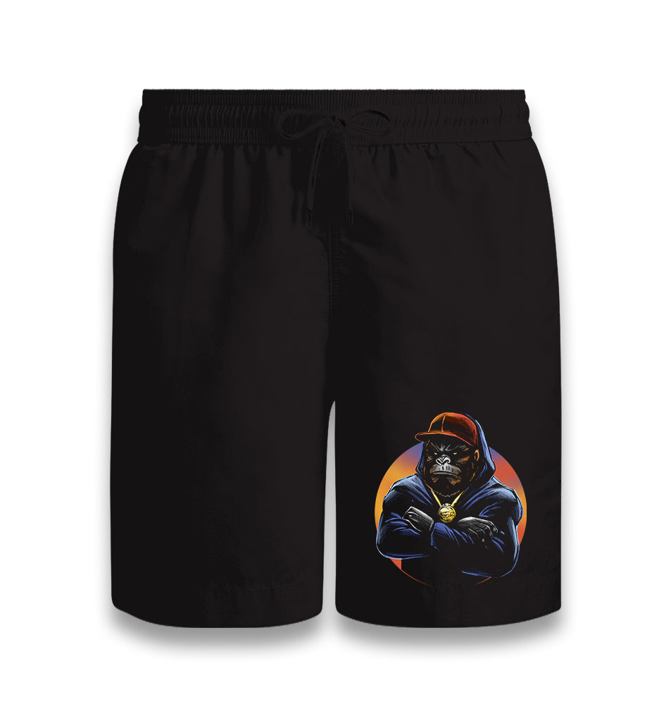 Gangster Monkey Black Shorts - Premium  from W.E.N.S. WIND - Just 7990! Shop now at W.E.N.S. WIND