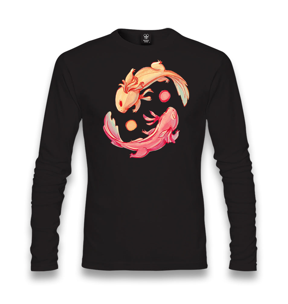 Yin Yang Sign Between Two Koi Fishes Unisex Black Longsleeve - Premium  from W.E.N.S. WIND - Just 7990! Shop now at W.E.N.S. WIND