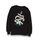 Guitar and Notes Rolling Around Kid's Black Sweatshirt - Premium  from W.E.N.S. WIND - Just 7990! Shop now at W.E.N.S. WIND