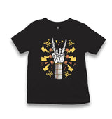 Skeleton Hand Making Rock Sign Thunder Kid's Black T-shirt - Premium  from W.E.N.S. WIND - Just 5990! Shop now at W.E.N.S. WIND