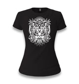 Gradient Owl Tattoo Women's Black T-shirt - Premium  from W.E.N.S. WIND - Just 6490! Shop now at W.E.N.S. WIND
