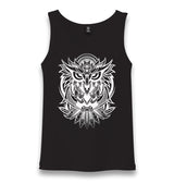 Gradient Owl Tattoo Unisex Black Tank Top - Premium  from W.E.N.S. WIND - Just 6490! Shop now at W.E.N.S. WIND