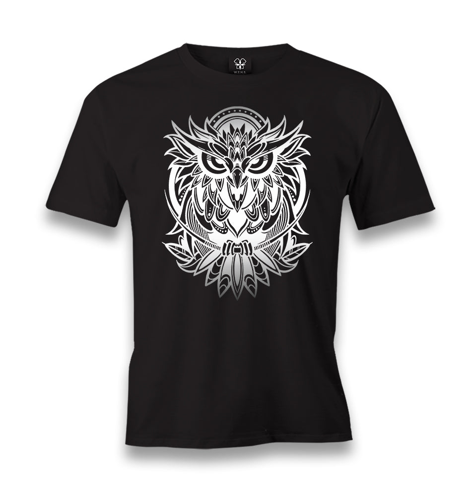 Gradient Owl Tattoo Men's Black Tshirt - Premium  from W.E.N.S. WIND - Just 6490! Shop now at W.E.N.S. WIND