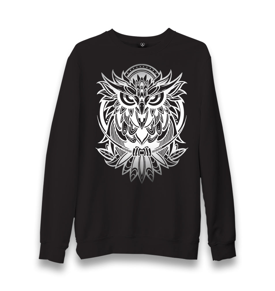 Gradient Owl Tattoo Unisex Black Sweatshirt - Premium  from W.E.N.S. WIND - Just 10990! Shop now at W.E.N.S. WIND