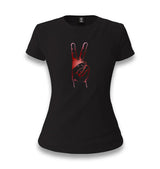 Victory Sign Women's Black T-shirt - Premium  from W.E.N.S. WIND - Just 6490! Shop now at W.E.N.S. WIND