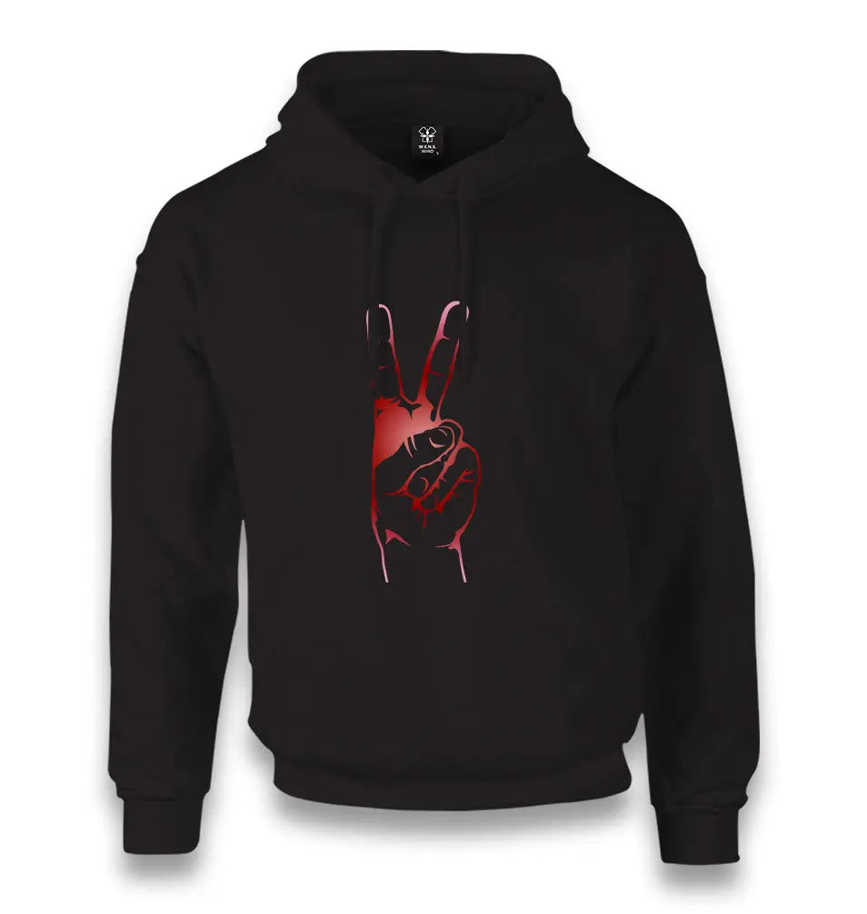 Victory Sign Unisex Black Hoodie - Premium  from W.E.N.S. WIND - Just 11990! Shop now at W.E.N.S. WIND