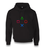 Play Buttons Unisex Black Hoodie - Premium  from W.E.N.S. WIND - Just 11990! Shop now at W.E.N.S. WIND