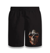 Skull - Fiery Look of Death Black Shorts - Premium  from W.E.N.S. WIND - Just 7990! Shop now at W.E.N.S. WIND