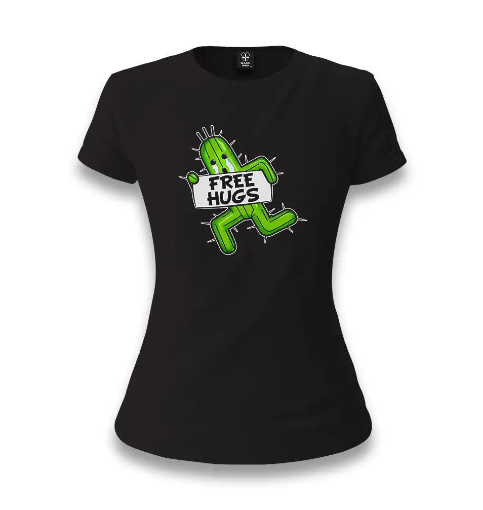 Free Hugs Women's Black T-shirt - Premium  from W.E.N.S. WIND - Just 6490! Shop now at W.E.N.S. WIND