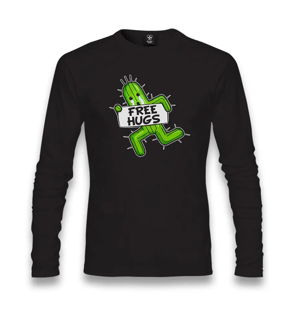 Free Hugs Unisex Black Longsleeve - Premium  from W.E.N.S. WIND - Just 7990! Shop now at W.E.N.S. WIND