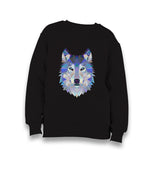 Wolf - Polygon Kid's Black Sweatshirt - Premium  from W.E.N.S. WIND - Just 7990! Shop now at W.E.N.S. WIND