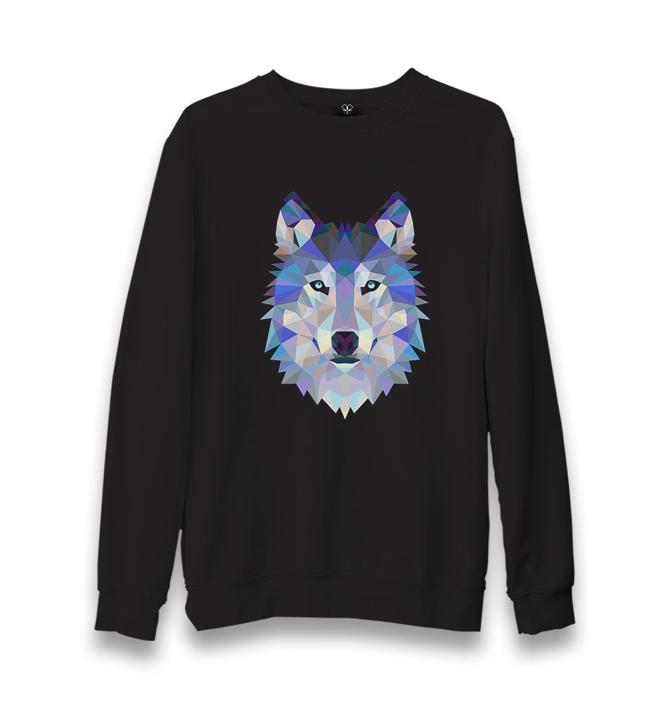 Wolf - Polygon Unisex Black Sweatshirt - Premium  from W.E.N.S. WIND - Just 10990! Shop now at W.E.N.S. WIND