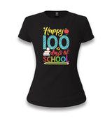 100 Days Of School - Happy Women's Black T-shirt - Premium  from W.E.N.S. WIND - Just 6490! Shop now at W.E.N.S. WIND