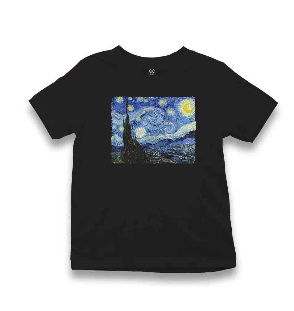 Van Gogh - Starry Night Kid's Black T-shirt - Premium  from W.E.N.S. WIND - Just 5990! Shop now at W.E.N.S. WIND