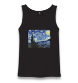 Van Gogh - Starry Night Unisex Black Tank Top - Premium  from W.E.N.S. WIND - Just 6490! Shop now at W.E.N.S. WIND