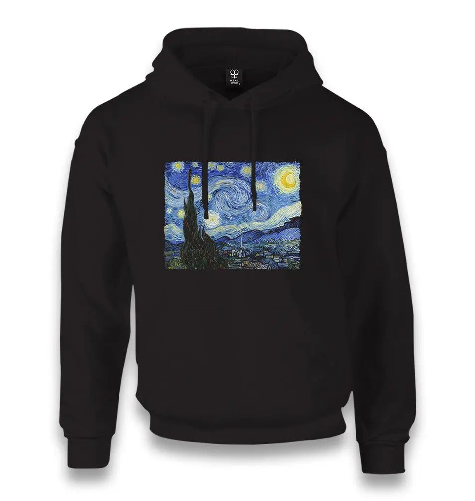 Van Gogh - Starry Night Unisex Black Hoodie - Premium  from W.E.N.S. WIND - Just 11990! Shop now at W.E.N.S. WIND