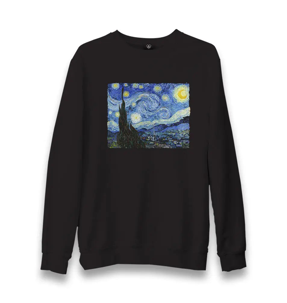 Van Gogh - Starry Night Unisex Black Sweatshirt - Premium  from W.E.N.S. WIND - Just 10990! Shop now at W.E.N.S. WIND