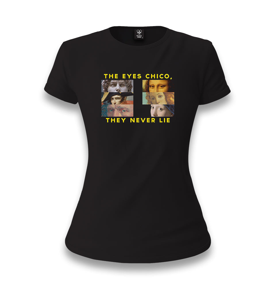 The Eyes Never Lie Women's Black T-shirt - Premium  from W.E.N.S. WIND - Just 6490! Shop now at W.E.N.S. WIND