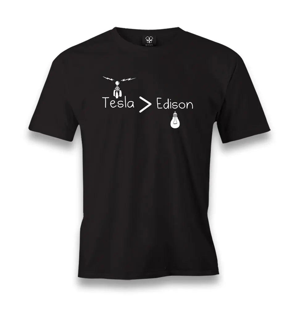 Tesla > Edison Men's Black Tshirt - Premium  from W.E.N.S. WIND - Just 6490! Shop now at W.E.N.S. WIND