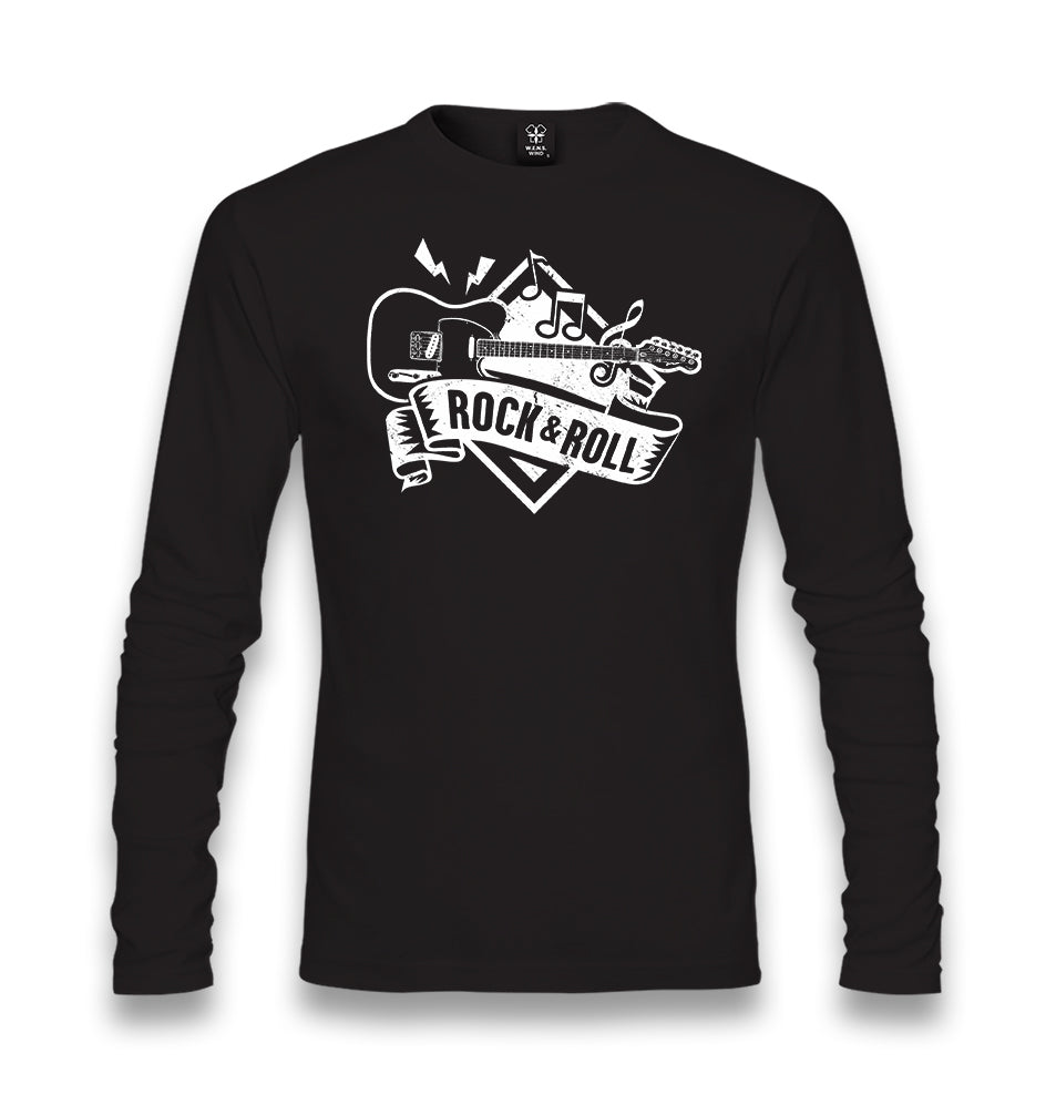 Guitar Rock 'n Roll Unisex Black Longsleeve - Premium  from W.E.N.S. WIND - Just 7990! Shop now at W.E.N.S. WIND