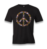 Floral Butterfly Birds Peace Symbol Men's Black Tshirt - Premium  from W.E.N.S. WIND - Just 6490! Shop now at W.E.N.S. WIND