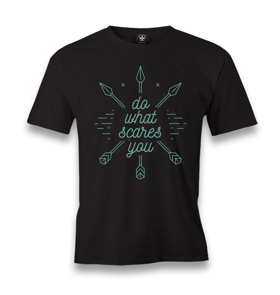 Do What Scares You Men's Black Tshirt - Premium  from W.E.N.S. WIND - Just 6490! Shop now at W.E.N.S. WIND