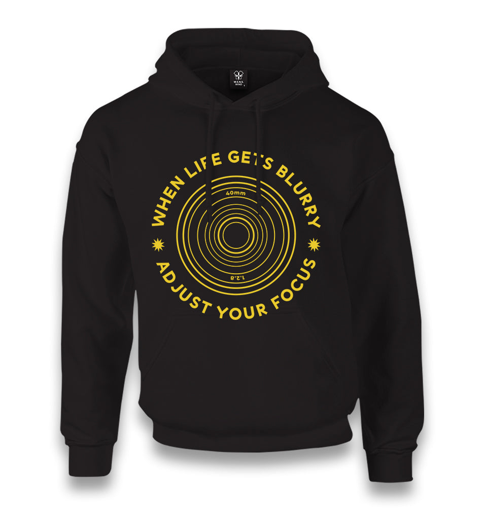 When Life Gets Blurry Adjust Your Focus Unisex Black Hoodie - Premium  from W.E.N.S. WIND - Just 11990! Shop now at W.E.N.S. WIND