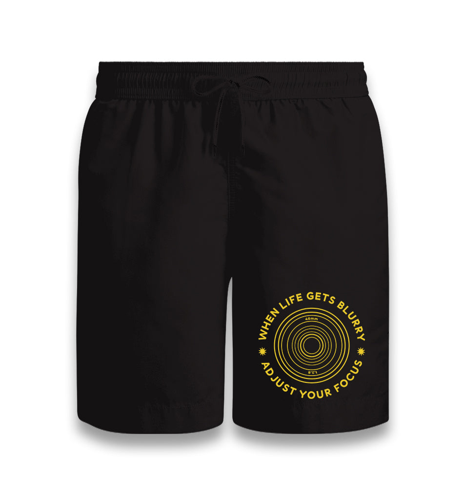 When Life Gets Blurry Adjust Your Focus Black Shorts - Premium  from W.E.N.S. WIND - Just 7990! Shop now at W.E.N.S. WIND