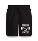 Lifting is My Theraphy Black Shorts - Premium  from W.E.N.S. WIND - Just 7990! Shop now at W.E.N.S. WIND