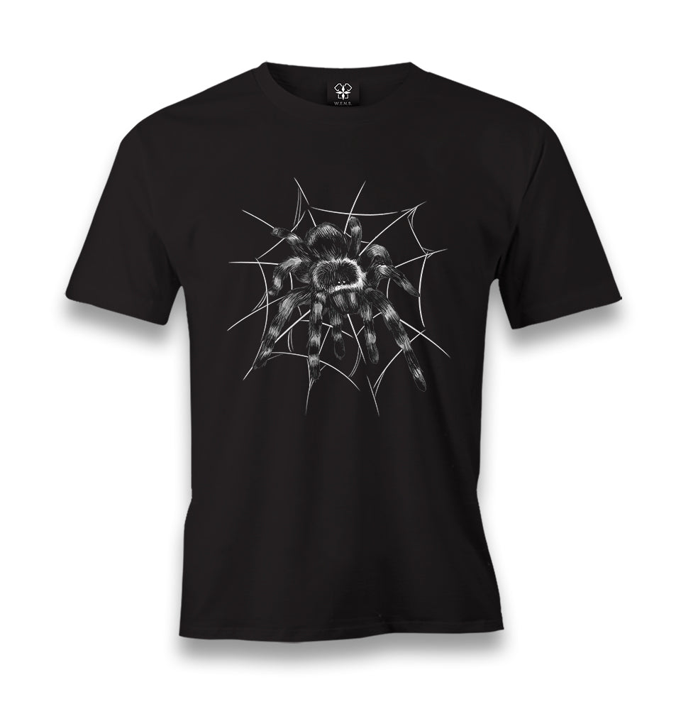 Spider on the Web Men's Black Tshirt - Premium  from W.E.N.S. WIND - Just 6490! Shop now at W.E.N.S. WIND