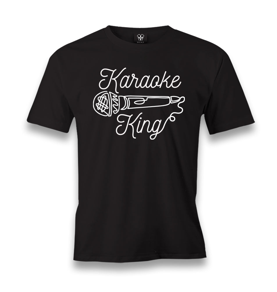 Microphone Karaoke King Men's Black Tshirt - Premium  from W.E.N.S. WIND - Just 6490! Shop now at W.E.N.S. WIND