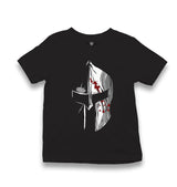 Spartan Warrior Bloody Helmet Kid's Black T-shirt - Premium  from W.E.N.S. WIND - Just 5990! Shop now at W.E.N.S. WIND