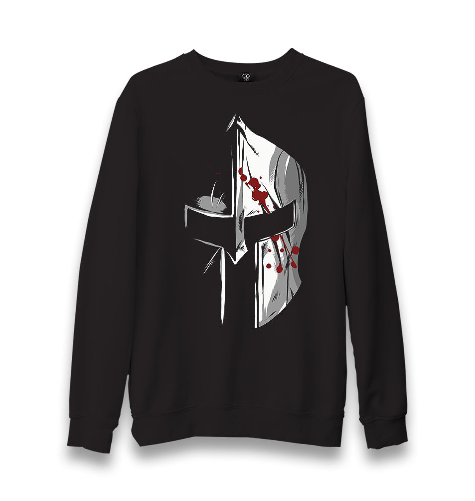 Spartan Warrior Bloody Helmet Unisex Black Sweatshirt - Premium  from W.E.N.S. WIND - Just 10990! Shop now at W.E.N.S. WIND