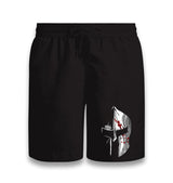 Spartan Warrior Bloody Helmet Black Shorts - Premium  from W.E.N.S. WIND - Just 7990! Shop now at W.E.N.S. WIND