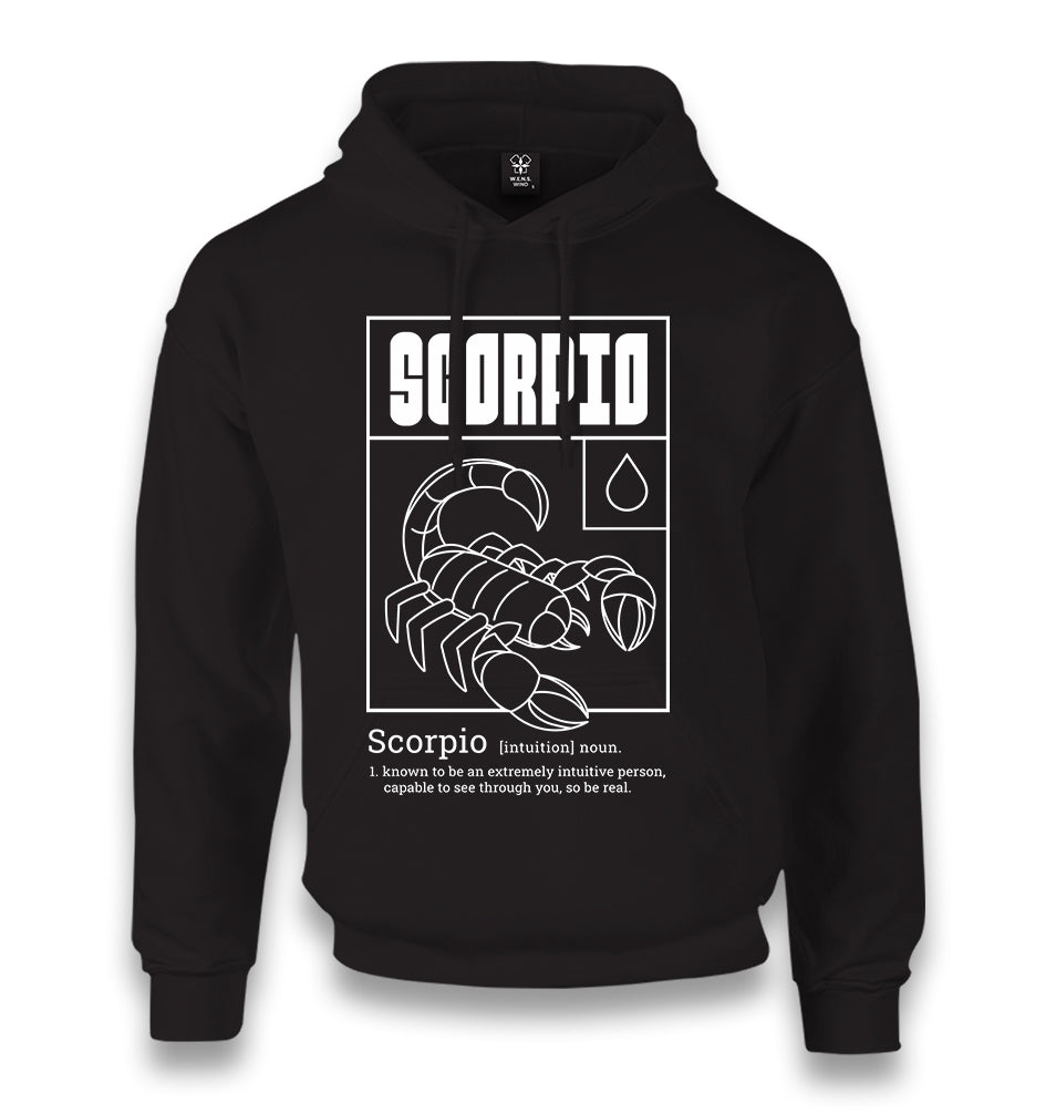 Horoscope Scorpio Intuitive Person Unisex Black Hoodie - Premium  from W.E.N.S. WIND - Just 11990! Shop now at W.E.N.S. WIND