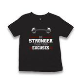 Be Stronger Than Your Excuses Kid's Black T-shirt - Premium  from W.E.N.S. WIND - Just 5990! Shop now at W.E.N.S. WIND