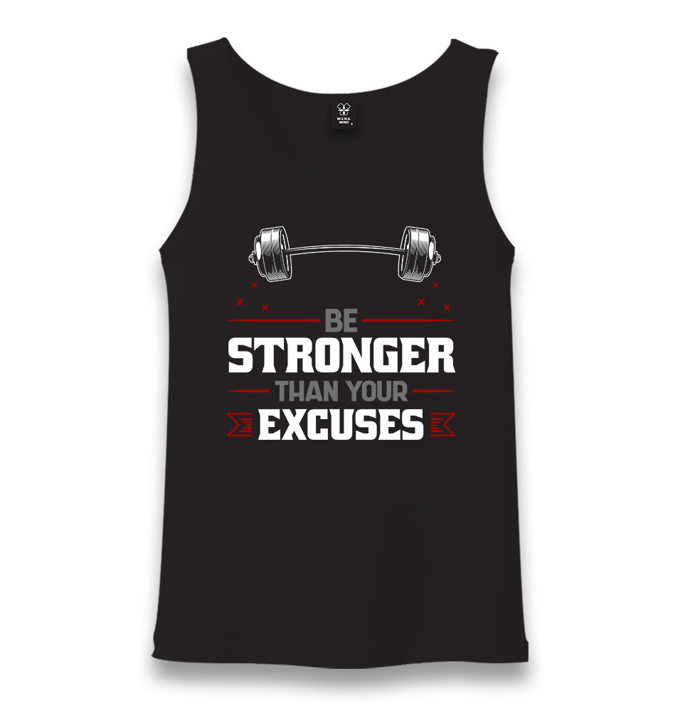 Be Stronger Than Your Excuses Unisex Black Tank Top - Premium  from W.E.N.S. WIND - Just 6490! Shop now at W.E.N.S. WIND