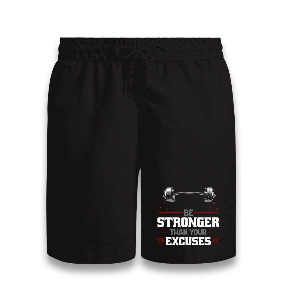 Be Stronger Than Your Excuses Black Shorts - Premium  from W.E.N.S. WIND - Just 7990! Shop now at W.E.N.S. WIND