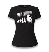 Party Evolution Women's Black T-shirt - Premium  from W.E.N.S. WIND - Just 6490! Shop now at W.E.N.S. WIND