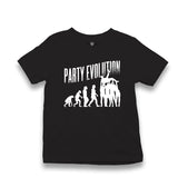 Party Evolution Kid's Black T-shirt - Premium  from W.E.N.S. WIND - Just 5990! Shop now at W.E.N.S. WIND