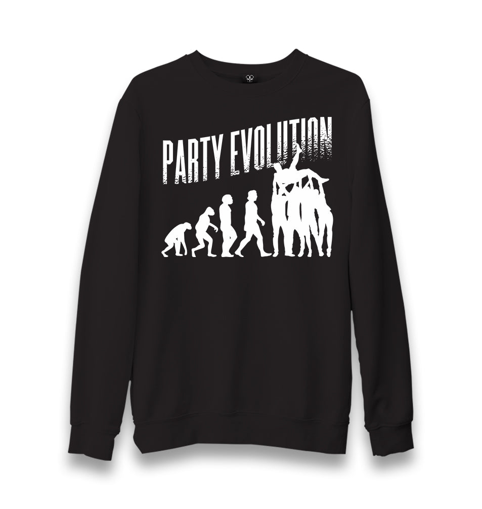 Party Evolution Unisex Black Sweatshirt - Premium  from W.E.N.S. WIND - Just 10990! Shop now at W.E.N.S. WIND