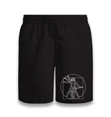 Da Vinci Playing Guitar Black Shorts - Premium  from W.E.N.S. WIND - Just 7990! Shop now at W.E.N.S. WIND