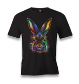 Colorful Bunny Rabbit Men's Black Tshirt - Premium  from W.E.N.S. WIND - Just 6490! Shop now at W.E.N.S. WIND