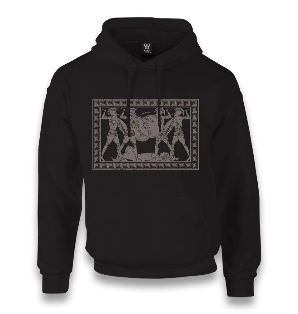 Egyptian Warriors With Shields Unisex Black Hoodie - Premium  from W.E.N.S. WIND - Just 11990! Shop now at W.E.N.S. WIND