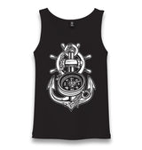 Anchor Compass Ship Helm Unisex Black Tank Top - Premium  from W.E.N.S. WIND - Just 6490! Shop now at W.E.N.S. WIND