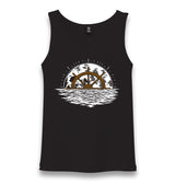 Ship Helm at the Moonlight Unisex Black Tank Top - Premium  from W.E.N.S. WIND - Just 6490! Shop now at W.E.N.S. WIND