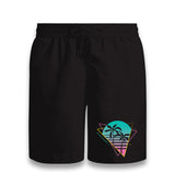 Colorful Triangles Palm Trees Black Shorts - Premium  from W.E.N.S. WIND - Just 7990! Shop now at W.E.N.S. WIND