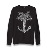 Tree Anchor Unisex Black Sweatshirt - Premium  from W.E.N.S. WIND - Just 10990! Shop now at W.E.N.S. WIND