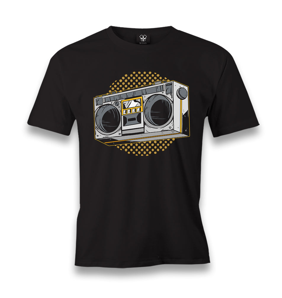 Retro 80's Radio Men's Black Tshirt - Premium  from W.E.N.S. WIND - Just 6490! Shop now at W.E.N.S. WIND